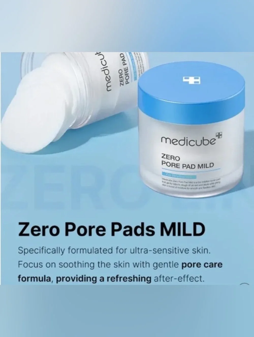Medicube Zero Pore Madecassoside Pads (Mild) 70 pads- BRAND NEW IN THE BOX - Picture 3 of 5